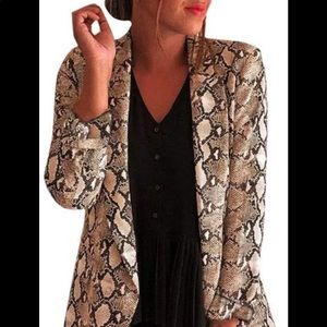 Snake print blazer